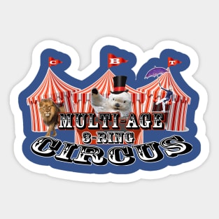 Multi-Age 3-Ring Circus Sticker